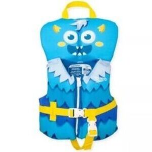 Speedo Infant life vest with a blue monster design / infant to 30 pounds